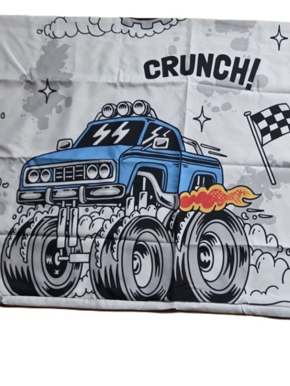 Monster Truck Kids Body Pillow Cover, 20x54 Zippered Pillowcase